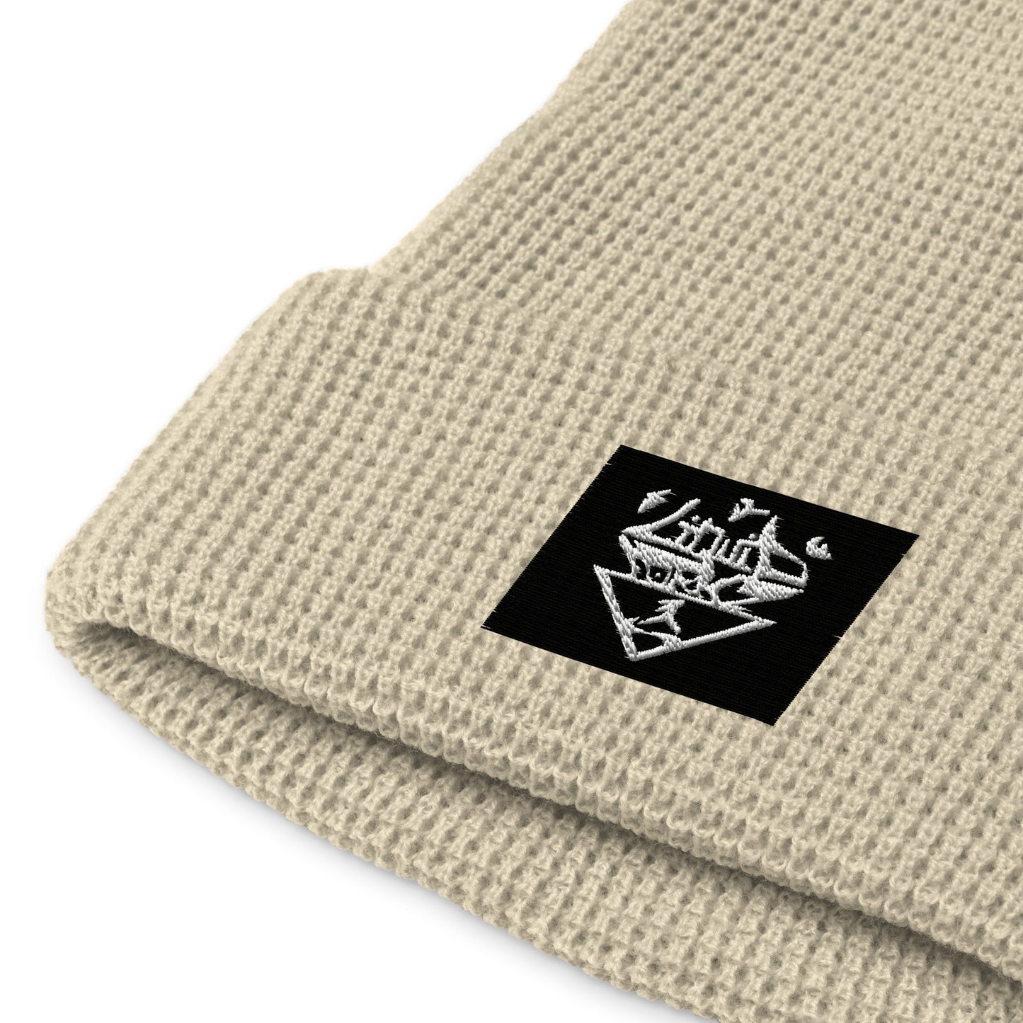 Embroidered Liquid Formz logo waffle beanie