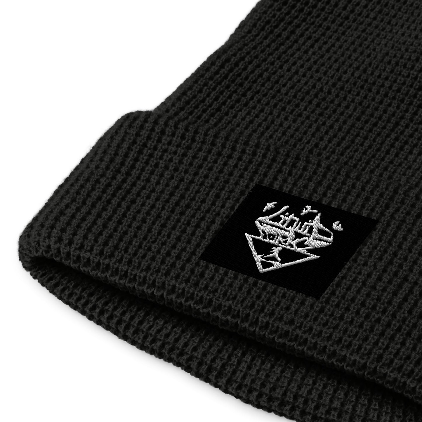 Embroidered Liquid Formz logo waffle beanie