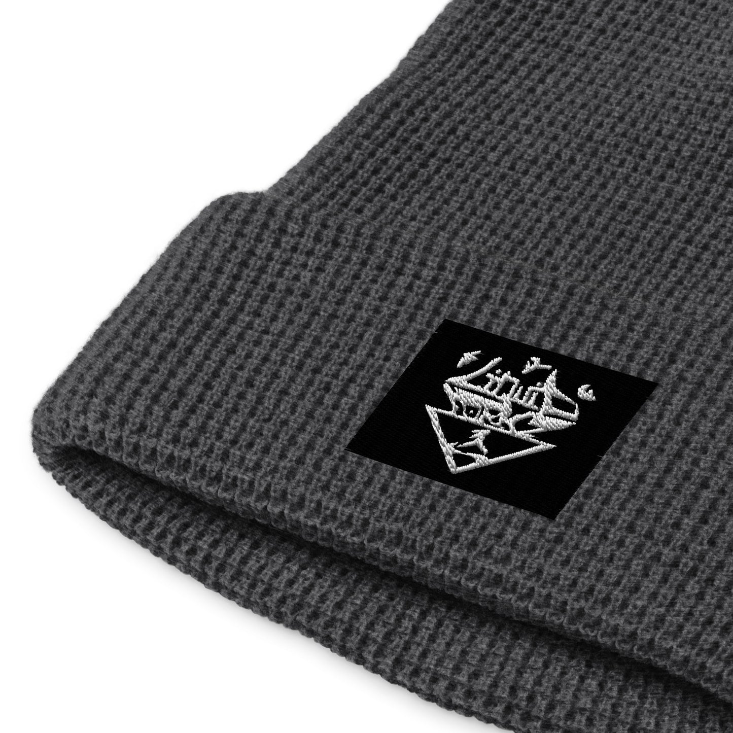 Embroidered Liquid Formz logo waffle beanie