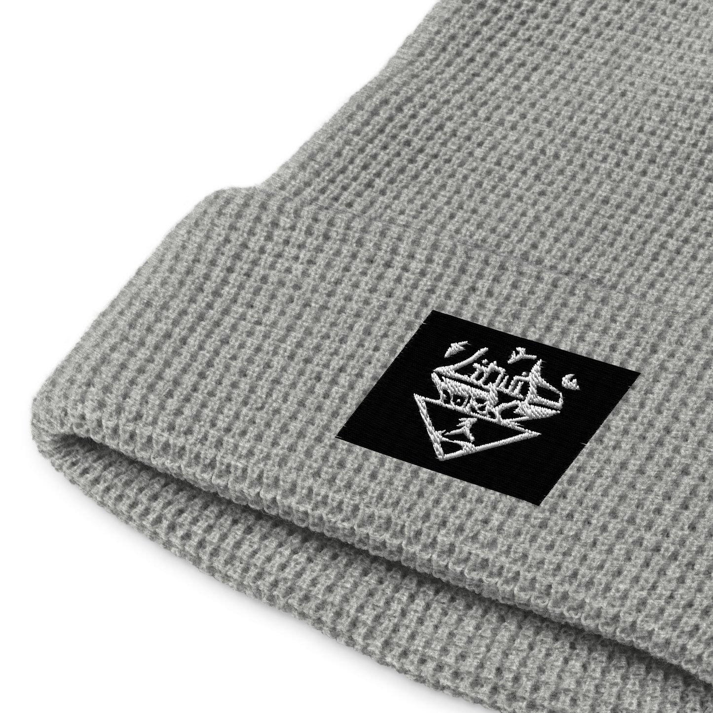 Embroidered Liquid Formz logo waffle beanie